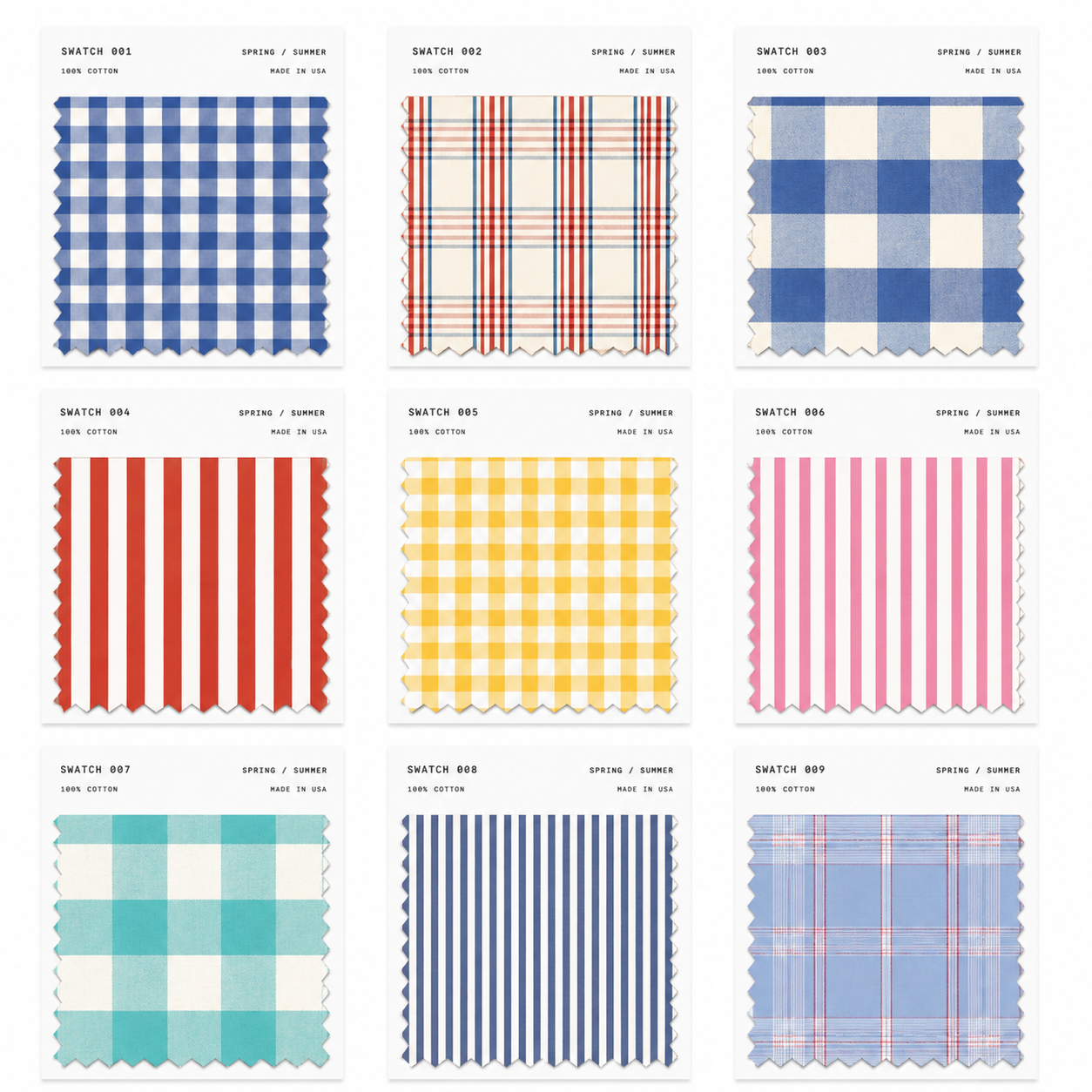 Pattern swatches